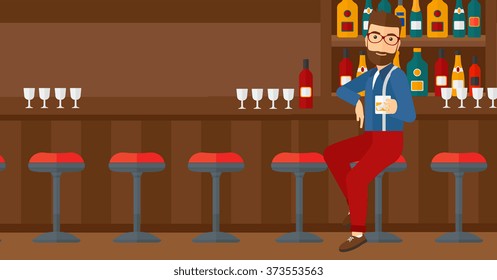 Man sitting at bar.