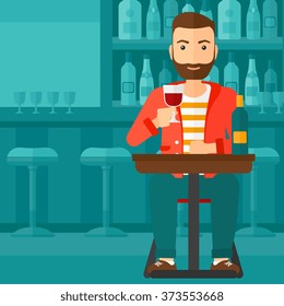 Man sitting at bar.