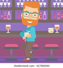 Man sitting at bar.