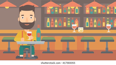 Man sitting at bar.