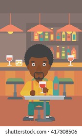 Man sitting at bar.