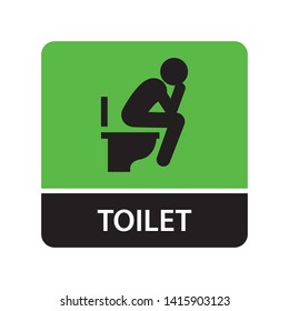 Man sitting in the bathroom icon for web and mobile