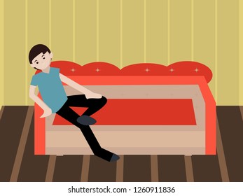 man sitting character