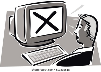 Man sitting at a desk with a computer.