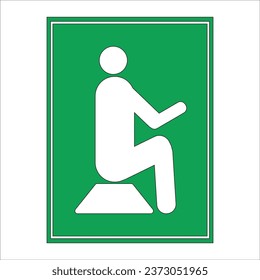man sitting icon vector illustration logo design