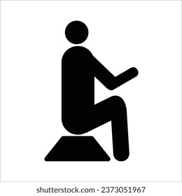 man sitting icon vector illustration logo design