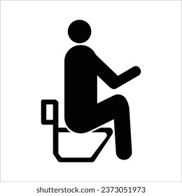 man sitting icon vector illustration logo design