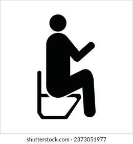 man sitting icon vector illustration logo design
