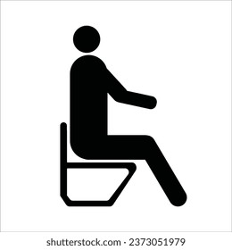 man sitting icon vector illustration logo design