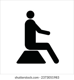 man sitting icon vector illustration logo design