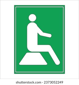 man sitting icon vector illustration logo design