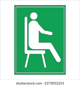 man sitting icon vector illustration logo design