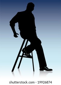 Man sitting on a chair