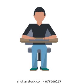 Man sitting on a chair