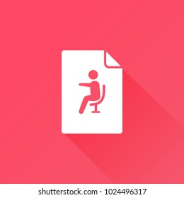 man sitting on chair icon