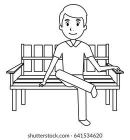 man sitting on park chair