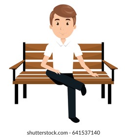 man sitting on park chair