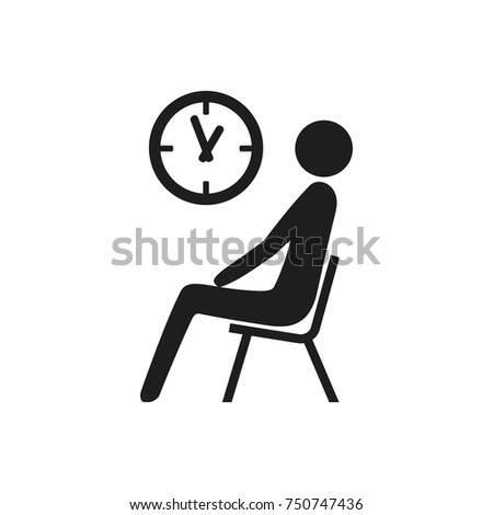 Man sitting at station concourse icon