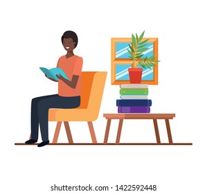 man sitting in the work office with white background