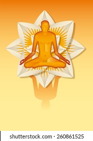 A man sitting in the yoga lotus posture