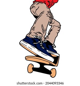 Man Skate board Art vector illustration