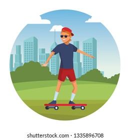 man with skateboard
