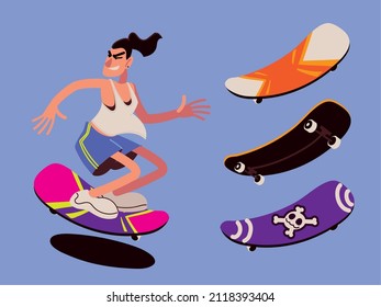 Symbol für Mann und Skateboard