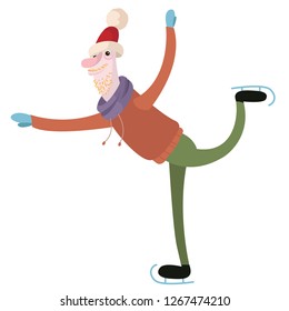man skating on ice