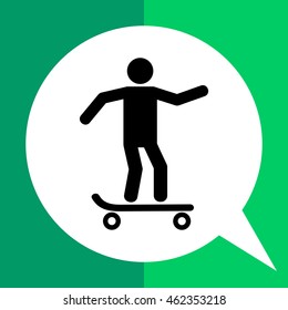 Man Skating on Skateboard Icon