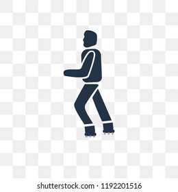 Man Skating vector icon isolated on transparent background, Man Skating transparency concept can be used web and mobile