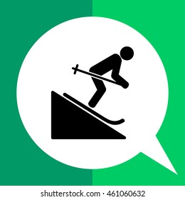 Man Skiing Downhill Icon