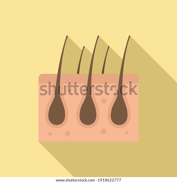 Man skin hair removal icon.\
Flat illustration of man skin hair removal vector icon for web\
design
