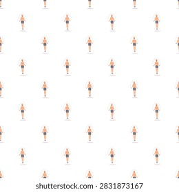 Man skipping with a jump rope creating a repeating workout pattern