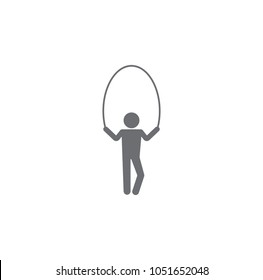 man with skipping rope icon. Simple element illustration. man with skipping rope symbol design template. Can be used for web and mobile on white background