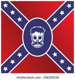 man skull flag