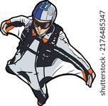 man skydiving in the sky 