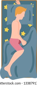 Man sleep in bed