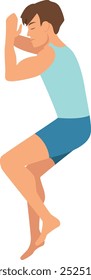 Man sleep on side. Rest position color icon