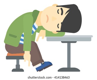 Man sleeping in bar. 