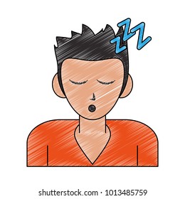 Man sleeping cartoon