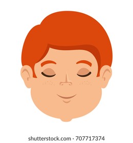 man sleeping head character icon