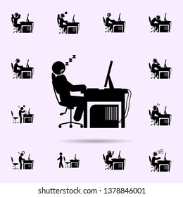 man sleeping icon. gamer icons universal set for web and mobile