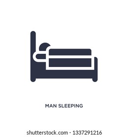 man sleeping isolated icon. Simple element illustration from behavior concept. man sleeping editable logo symbol design on white background. Can be use for web and mobile.