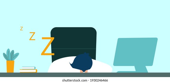 hombre durmiendo en el escritorio