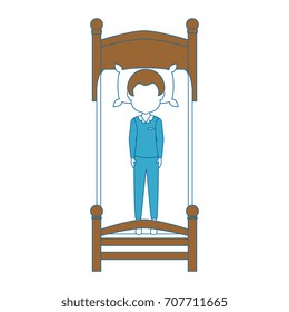 man sleeping on the bed