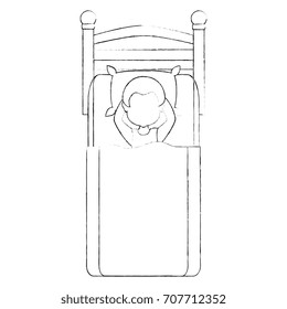 man sleeping on the bed