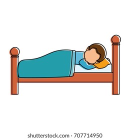 Similar Images, Stock Photos & Vectors of Sleep man bed rest night