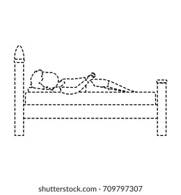 man sleeping on the bed