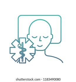 man sleeping on the bed caduceus medical