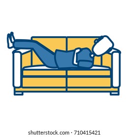 Man sleeping on coach